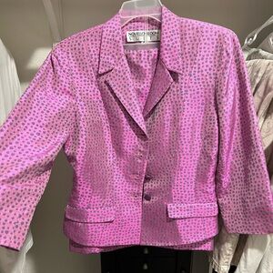 Vintage Noviello Bloom Pink Polka Dot Blazer